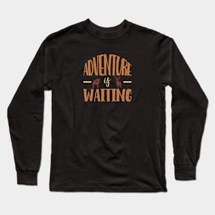 Adventure is waiting graphic with moose elk deer Long Sleeve T-Shirt